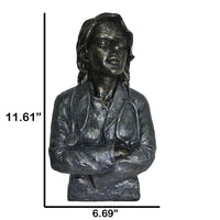 Doctor Female Statue Sculpture in Patina Black Finish