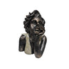 Dreaming Lady Bust Sculpture in Patina Black Finish