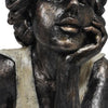 Dreaming Lady Bust Sculpture in Patina Black Finish