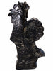 Romantic Couple Bust Sculpture in Patina Black Finish