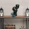 Romantic Couple Bust Sculpture in Patina Black Finish