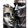 Romantic Couple Bust Sculpture in Patina Black Finish