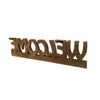 Modish Welcome Wall Hook in Mango Wood, Brown