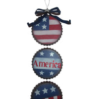 3 Bottle Cap Americana Metal Wall decor