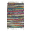 Rainbow Multicolored Reversible Rag Rug