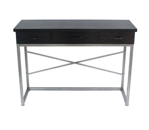 32" X 16" X 45" Charcoal 3 Drawer Console Table