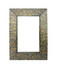 4" X 34" X 48" Bronze Coastal Dressing Mirror With Gravel-Like Mosaic Frame