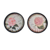 9.06" X 0.91" X 9.06" Multi-Color Rustic Living-Room Flower Plate Painting Set