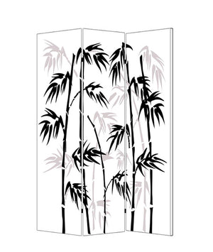 48" X 72" Multi-Color Wood Canvas Banaboo Leaf Screen