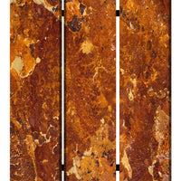 48" X 72" Multi-Color Wood Canvas Brown Marble Screen