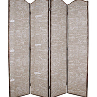 84" X 80" Tan Wood Galore Screen