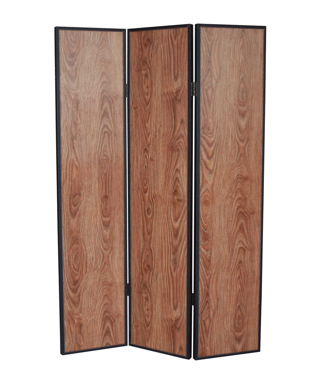 71" X 47" Brown Wood Screen