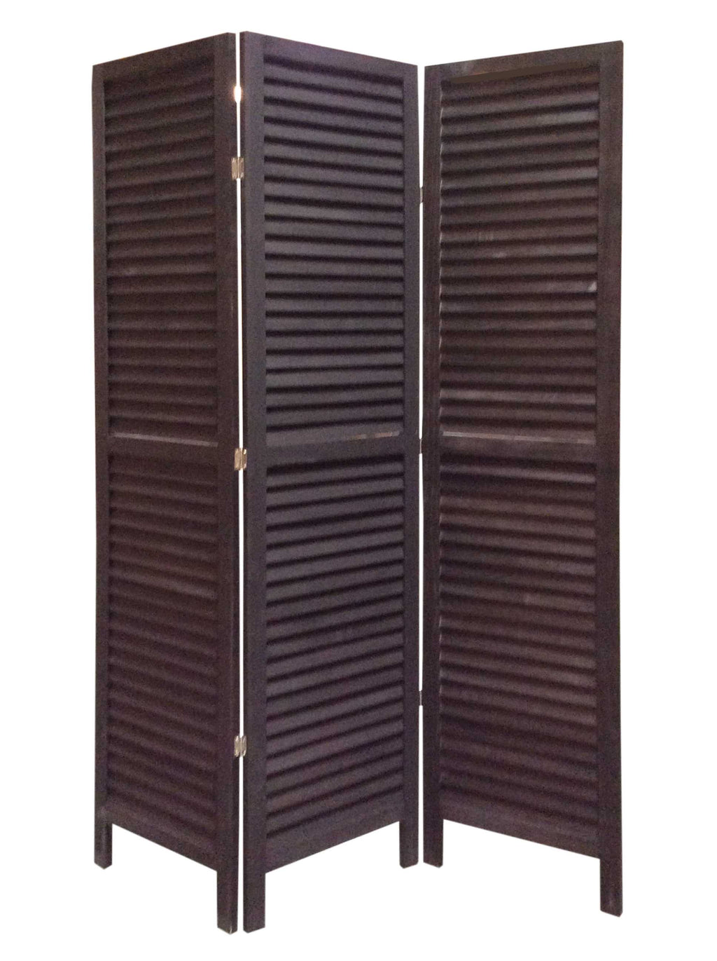 48" X 67" Black Wood Shutter Screen