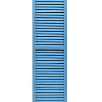 48" X 67" Blue Wood Shutter Screen