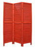 48" X 67" Red Wood Shutter Screen