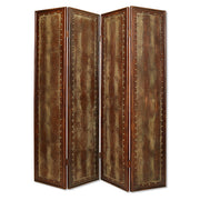 84" X 76" Brown Faux-leather Reptillian Screen