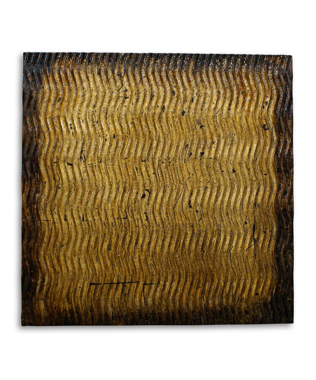 24" X 24" Bronze Metallic S Pattern Wall Art