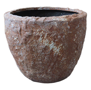 Brown 3 Set Rocky Round Tall Planter