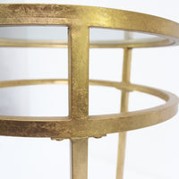 24" X 20" X 20" Gold Minimalist Coffee Table