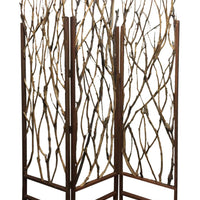 70" X 58" Brown Wood Tree Screen