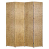 84" X 84" Gold Wood Screen