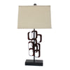 31" X 31" X 8" Bronze Traditional Fleur-De-Lis Table Lamp