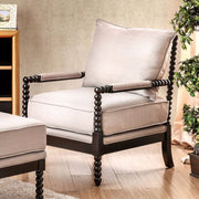 Contemporary Accent Chair, Beige