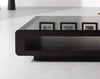 13" Black Oak Veneer and Glass Coffee Table