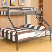 83" X 63" X 60" Gunmetal Twin XL Over Queen Bunk Bed