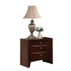 26" X 17" X 25" Espresso Rubber Wood Elegant Nightstand