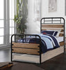 79" X 41" X 52" Antique Oak Twin Bed