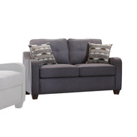 50" X 31" X 35" Gray Linen Loveseat