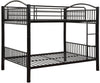 78" X 56" X 67" Black Metal Full Over Full Bunk Bed