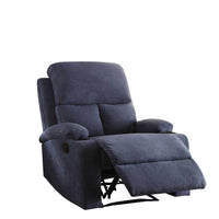 32" X 37" X 39" Blue Linen Fabric Recliner