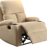 32" X 37" X 39" Beige Linen Fabric Recliner