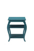 20" X 18" X 23" Teal Solid Wood Leg End Table