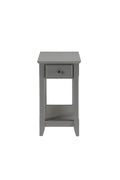 13" X 22" X 23" Gray Wood Veneer Side Table