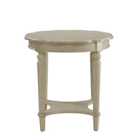 24" X 24" X 24" Antique White Solid Wood End Table