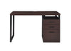 47" X 22" X 28" Dark Oak Pvc Desk