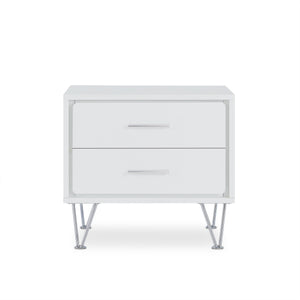 19.69" X 15.75" X 17.93" White Particle Board Nightstand