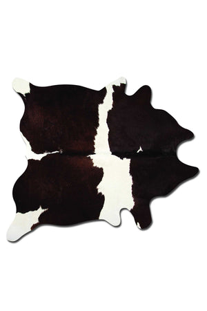 6' X 7' Cowhide Rug - Chocolate & White