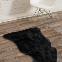 24" x 36" x 1.5" Black Single Sheepskin - Area Rug