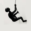 3.5" X 3.5" X 5.5" Black Climbing Man Wall Art