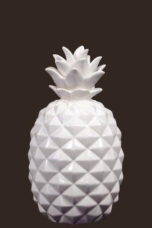 Fine Crafted Pineapple Figurine- Small- White