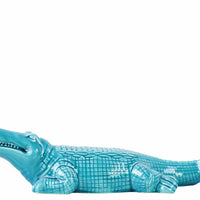 Crocodile Figurine Gloss Finish-Blue-Small