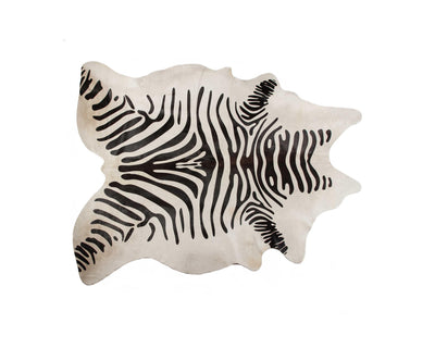 6' X 7' Cowhide Rug - Zebra Black On Off-White