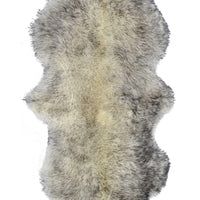 2' x 6" Gradient Gray Double Sheepskin Area Rug