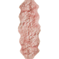 24" x 72" x 2" Pink Double Sheepskin - Area Rug