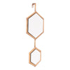 9.1" X 1.6" X 22.8" Gold Hexagon Mirror