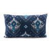 11.8" X 19.7" X 1.2" Blue And Natural Lumbar Pillow